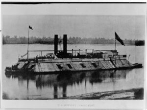 NH 63376. USS Carondelet in Walkes Naval Scenes and Reminscences of the Civil War. NHHC