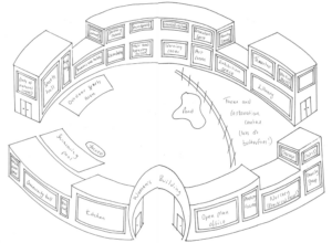 The 'ideal' women's building - based on the imaginations and creations of women who participated in the 'Transformative Justice for Women' creative workshops, supporting women through Women's buildings