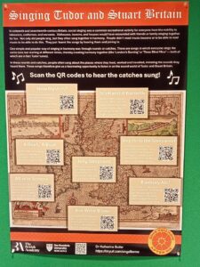 Mini exhibition on catch-singing and the soundscape of 16th and 17th century Britain Newcastle Late Shows, May 2025