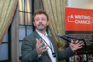 Michael Sheen speaking at the House of Commons Event about A Writing Chance and working class writers and diversity in the UK publishing and creative industries