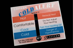 A hypothermia advice card England 1994 to 95 © The Science Museum