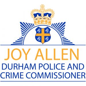 Joy Allen Durham Police and Crime Commissioner logo - one of our collaborative research partners